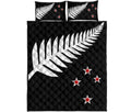 new-zealand-flag-silver-fern-black-with-red-stars-quilt-bedding-sets