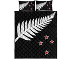 new-zealand-flag-silver-fern-black-with-red-stars-quilt-bedding-sets