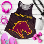 Brisbane Women Racerback Tank Broncos Simple Indigenous - Vibe Hoodie