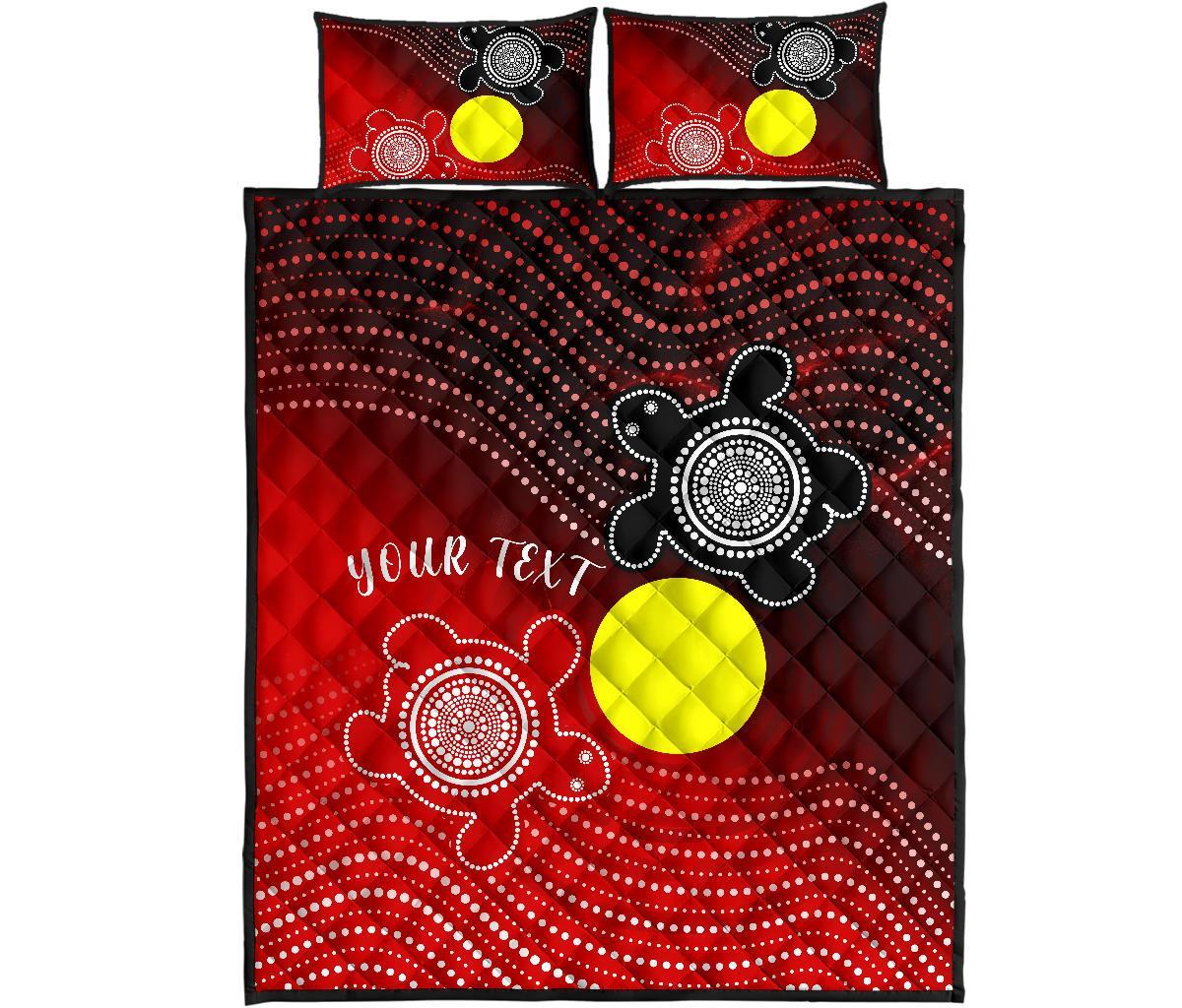custom-aboriginal-quilt-bed-set-indigenous-circle-dot-painting-style