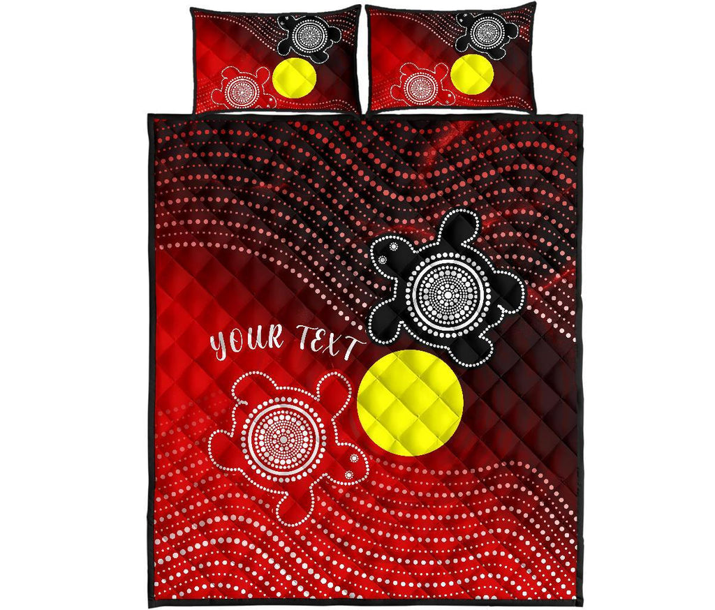 custom-aboriginal-quilt-bed-set-indigenous-circle-dot-painting-style