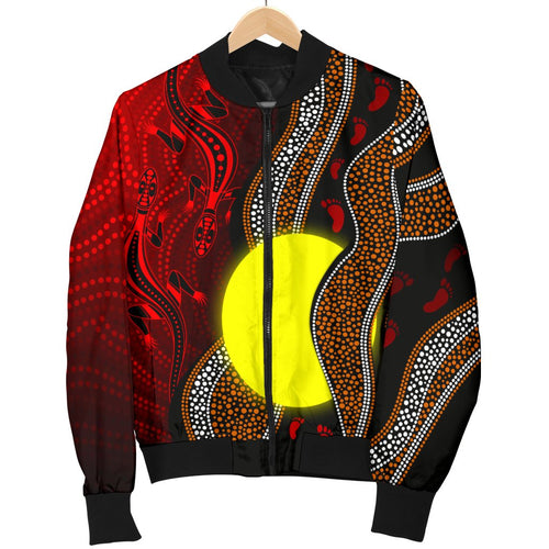 aboriginal-women-bomber-jacket-aboriginal-flag-lizard-dot-painting-style