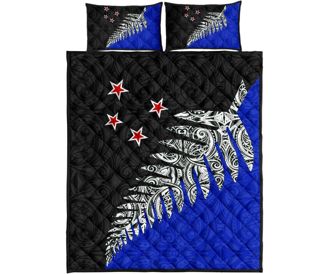 quilt-bed-set-nz-new-zealand-silver-fern-blue