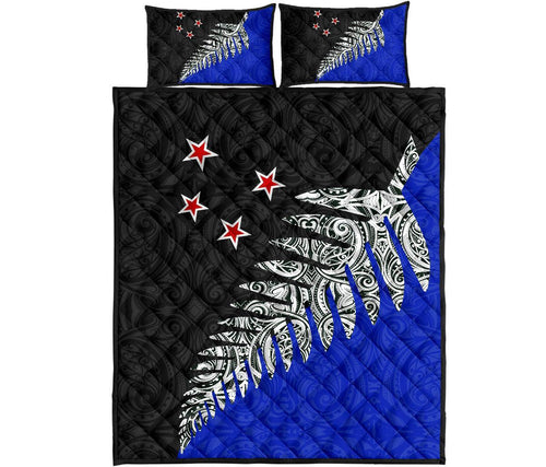 quilt-bed-set-nz-new-zealand-silver-fern-blue