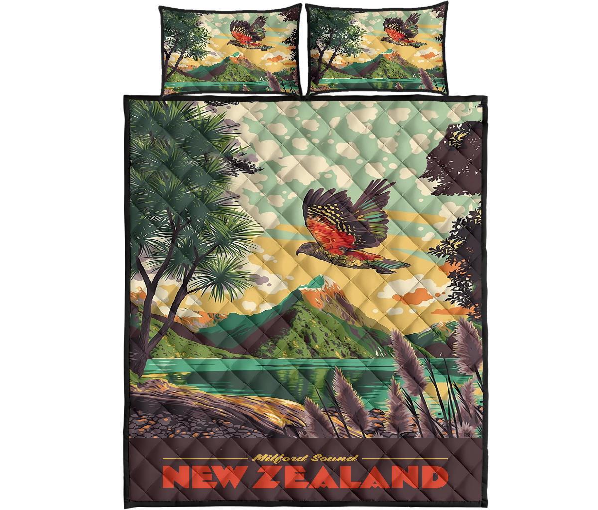 kea-parrot-new-zealand-poster-quilt-bed-set