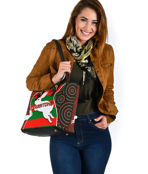 rabbitohs-small-leather-bag