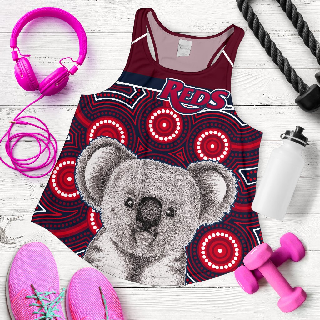 Reds Rugby Australian Women Racerback Tank Simple Indigenous Queensland - Vibe Hoodie