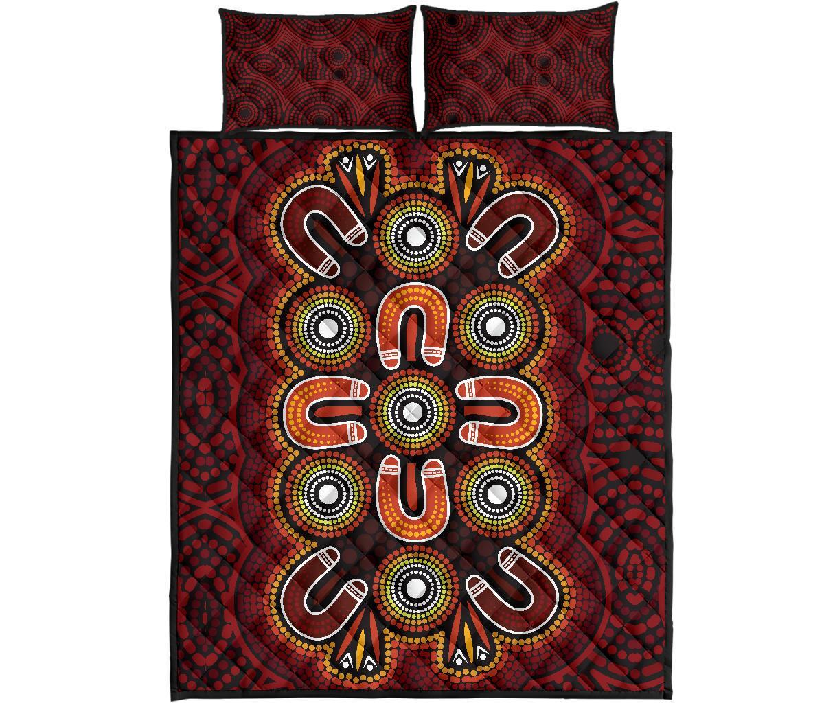 aboriginal-quilt-bed-set-aboriginal-dot-painting-flowers-style