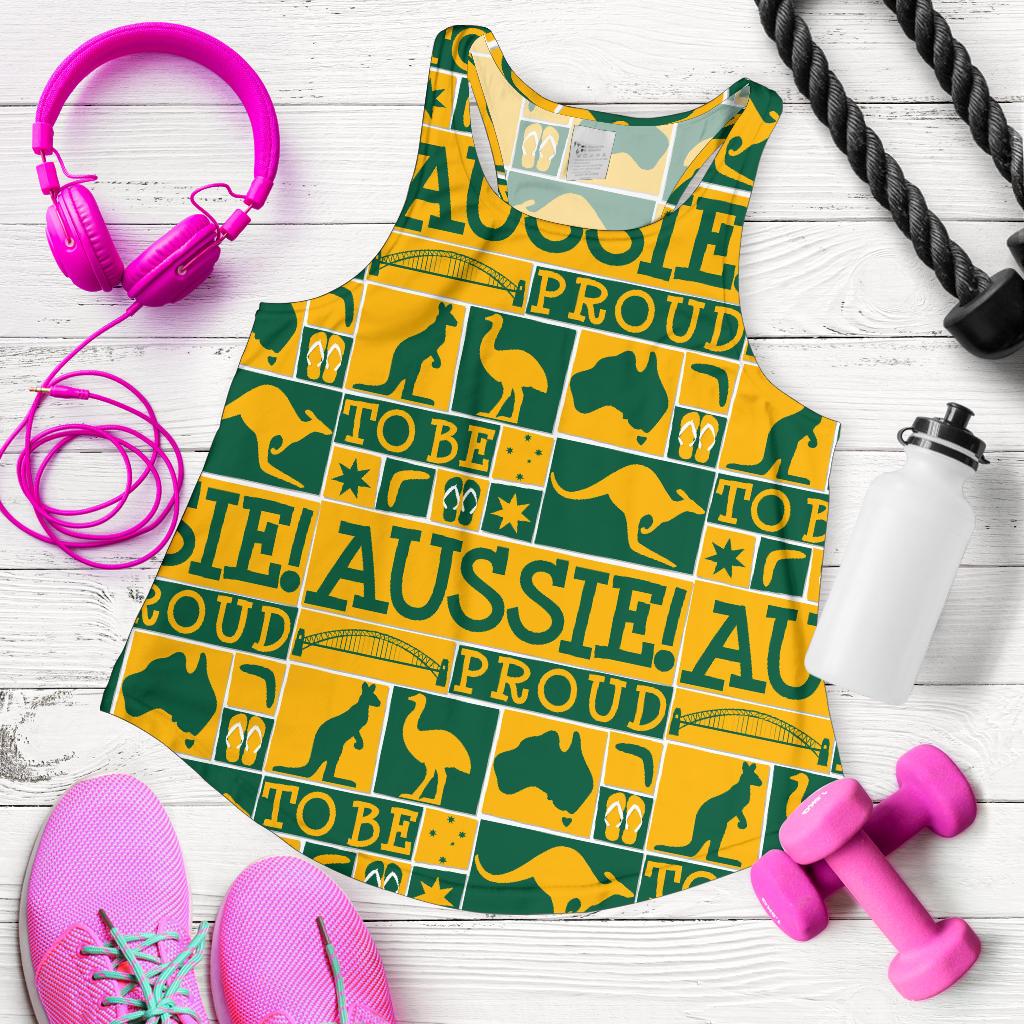 Racerback Tank - Symbol Tank Top Aussie - Women - Vibe Hoodie