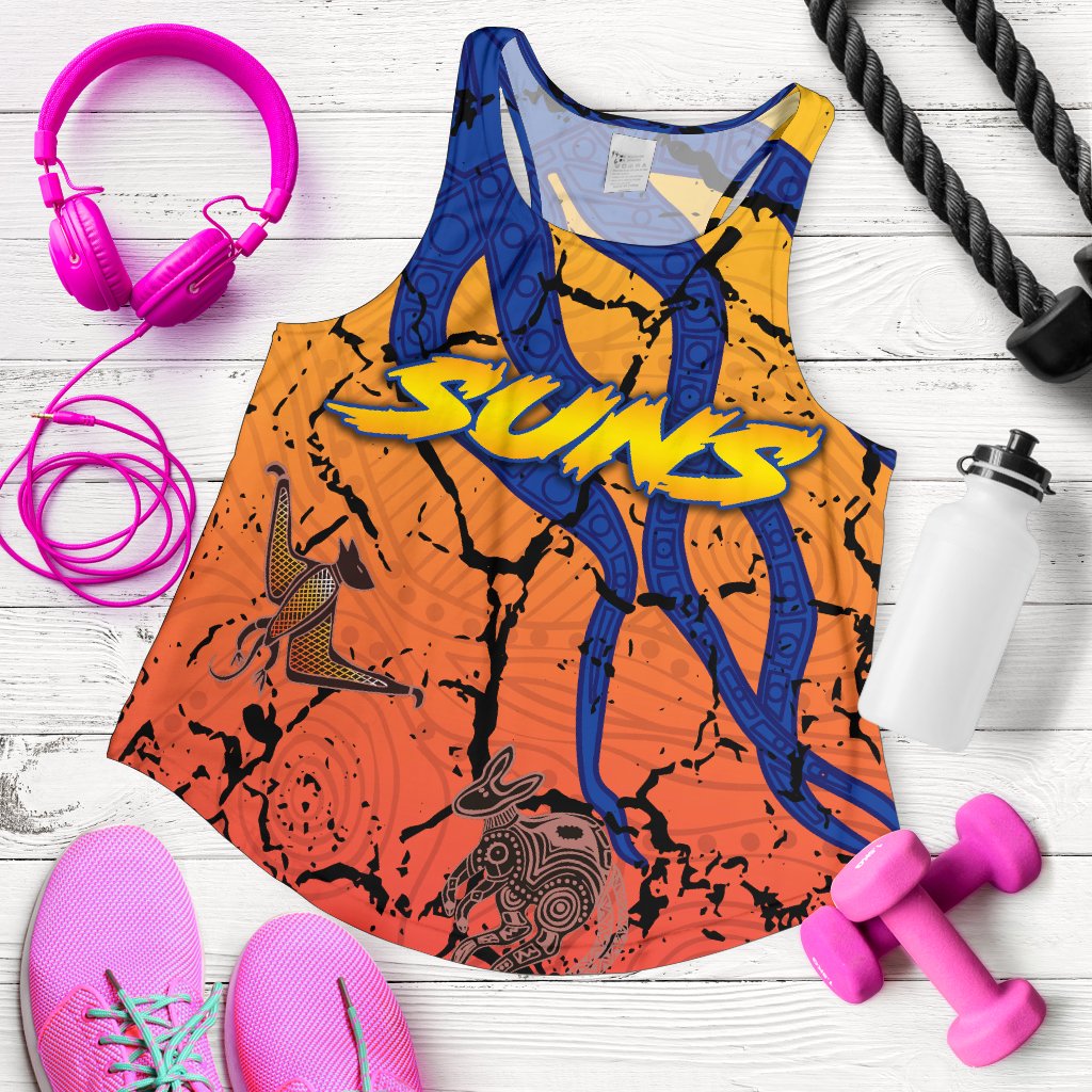 Gold Coast Zip Women Racerback Tank Suns Origin Indigenous - Vibe Hoodie