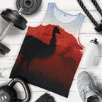 mens-tank-top-australian-nature-with-emu-and-kangaroo
