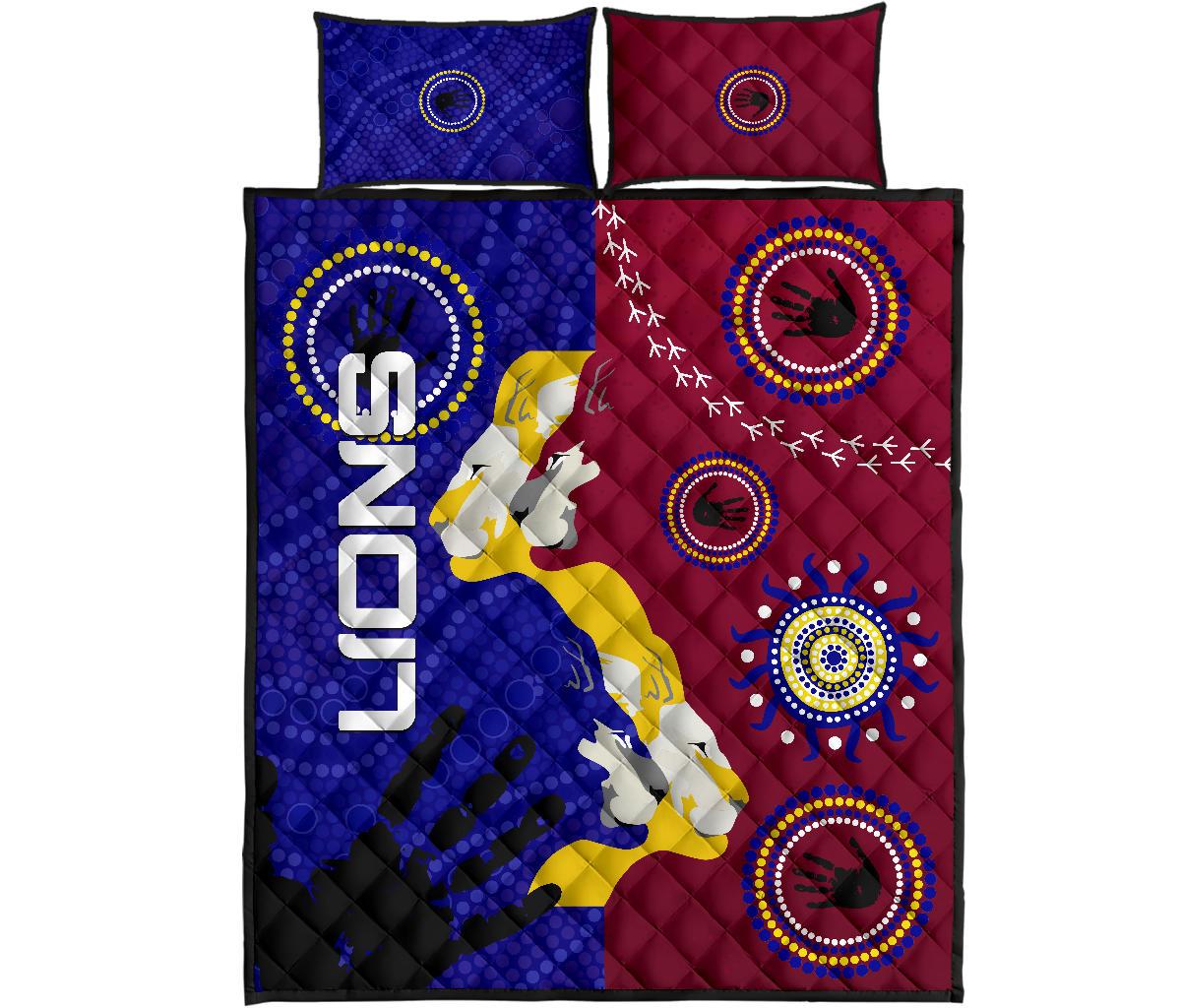 naidoc-brisbane-lions-quilt-bed-set-indigenous-style