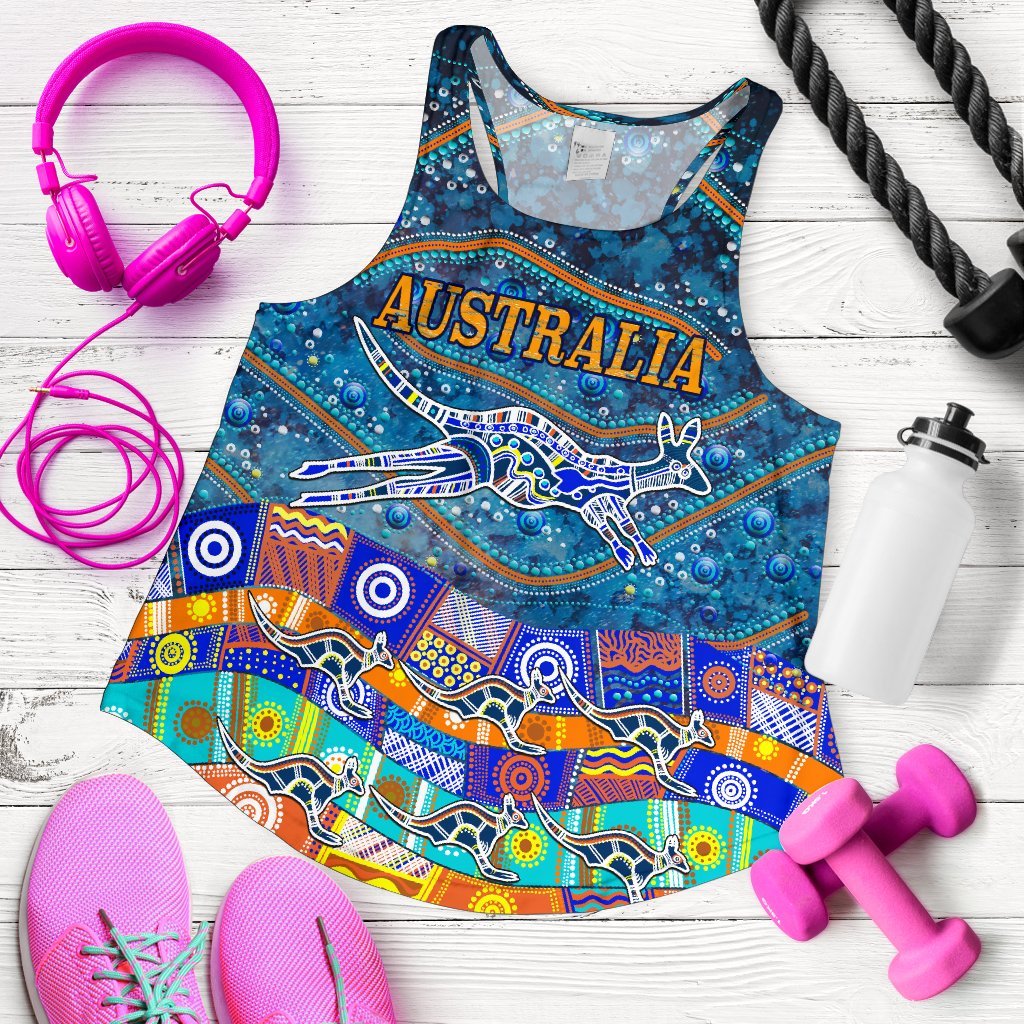 Racerback Tank - Kangaroo Dreaming - Vibe Hoodie