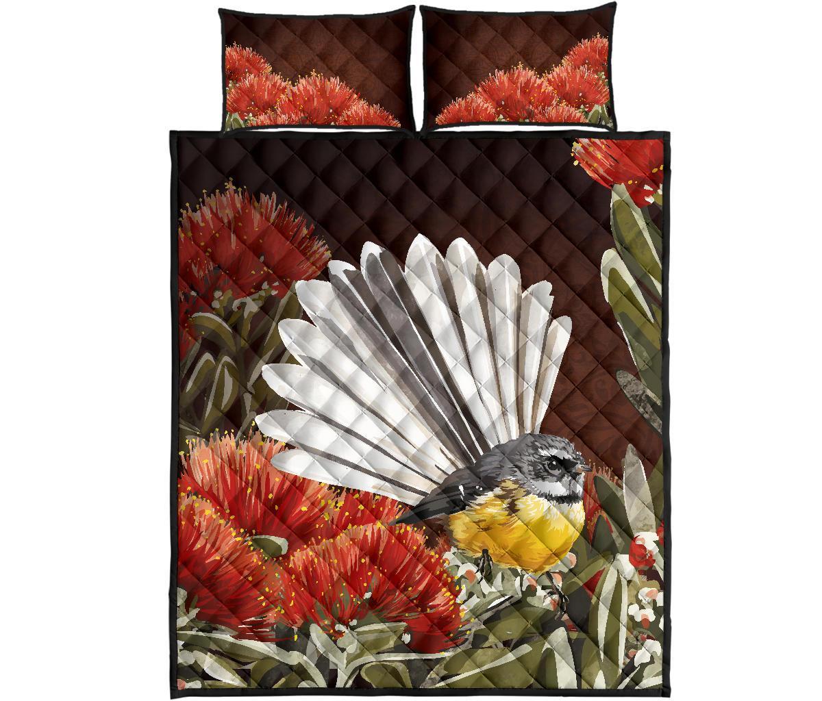 fantail-with-pohutukawa-new-zealand-quilt-bed-set