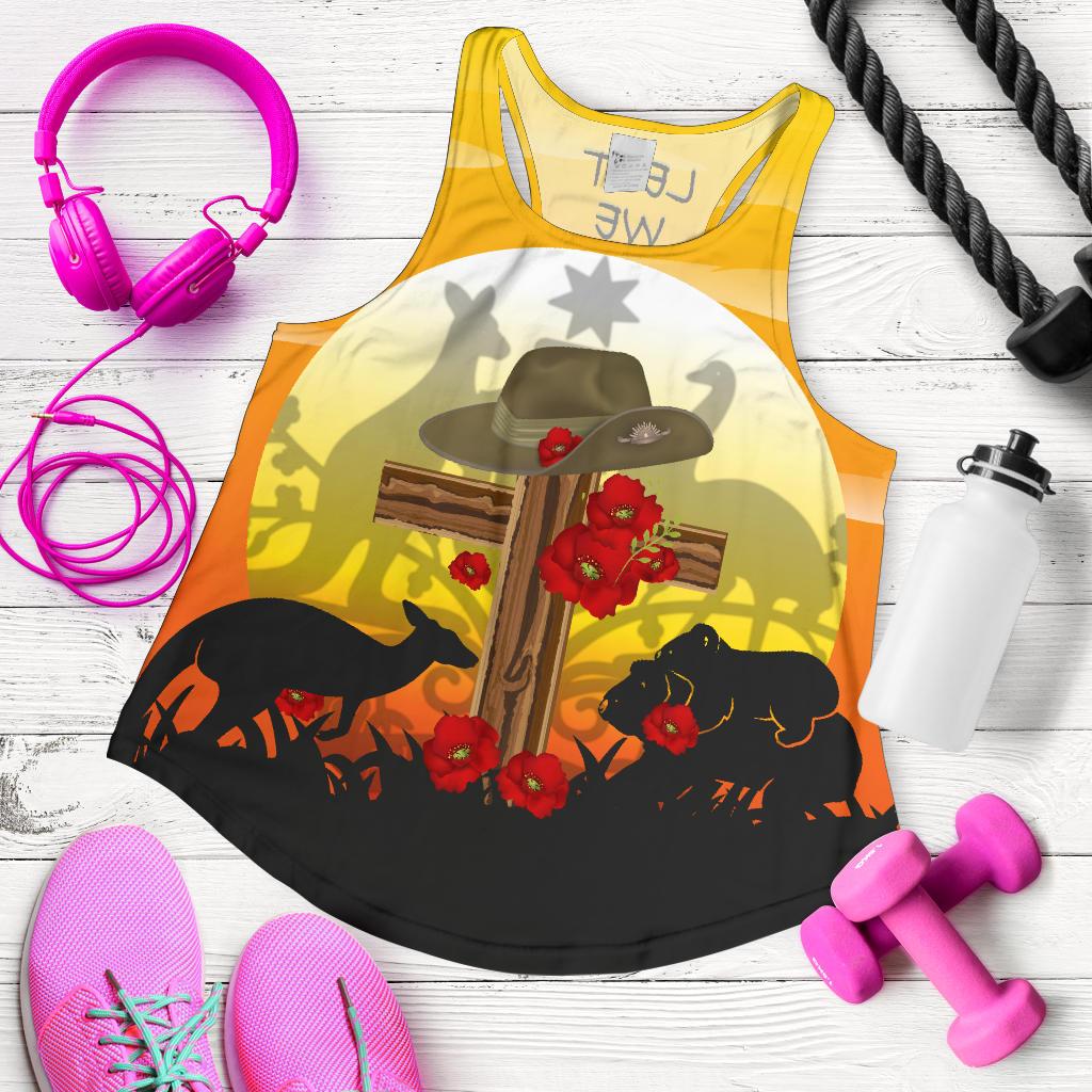 Racerback Tank - Anzac Day Tank Dawn Service - Women - Vibe Hoodie