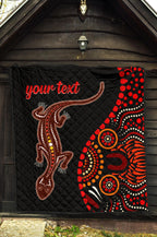 aboriginal-personalised-premium-quilt-aboriginal-lizard-with-dot-painting-pattern