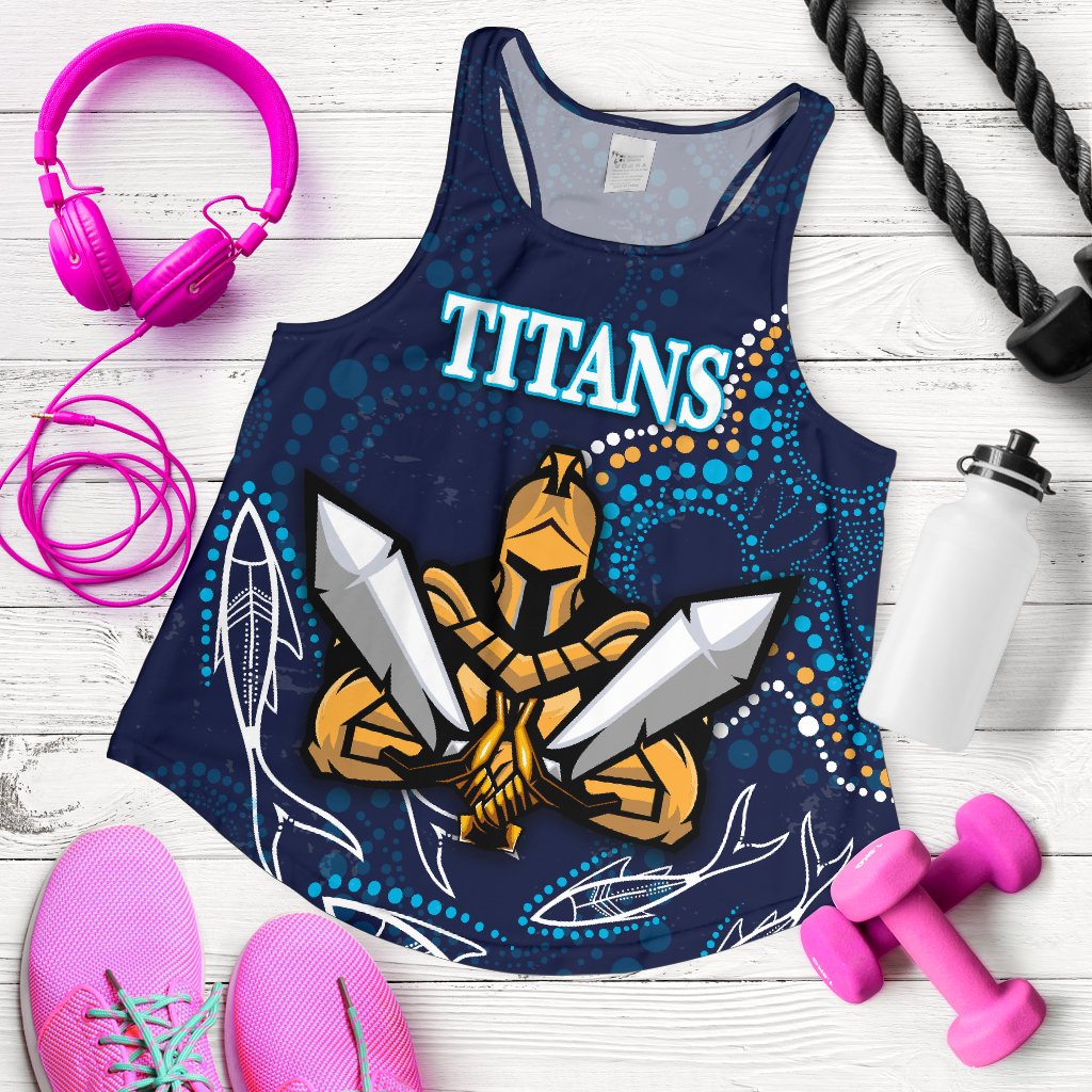 Gold Coast Women Racerback Tank Titans Gladiator Indigenous - Vibe Hoodie