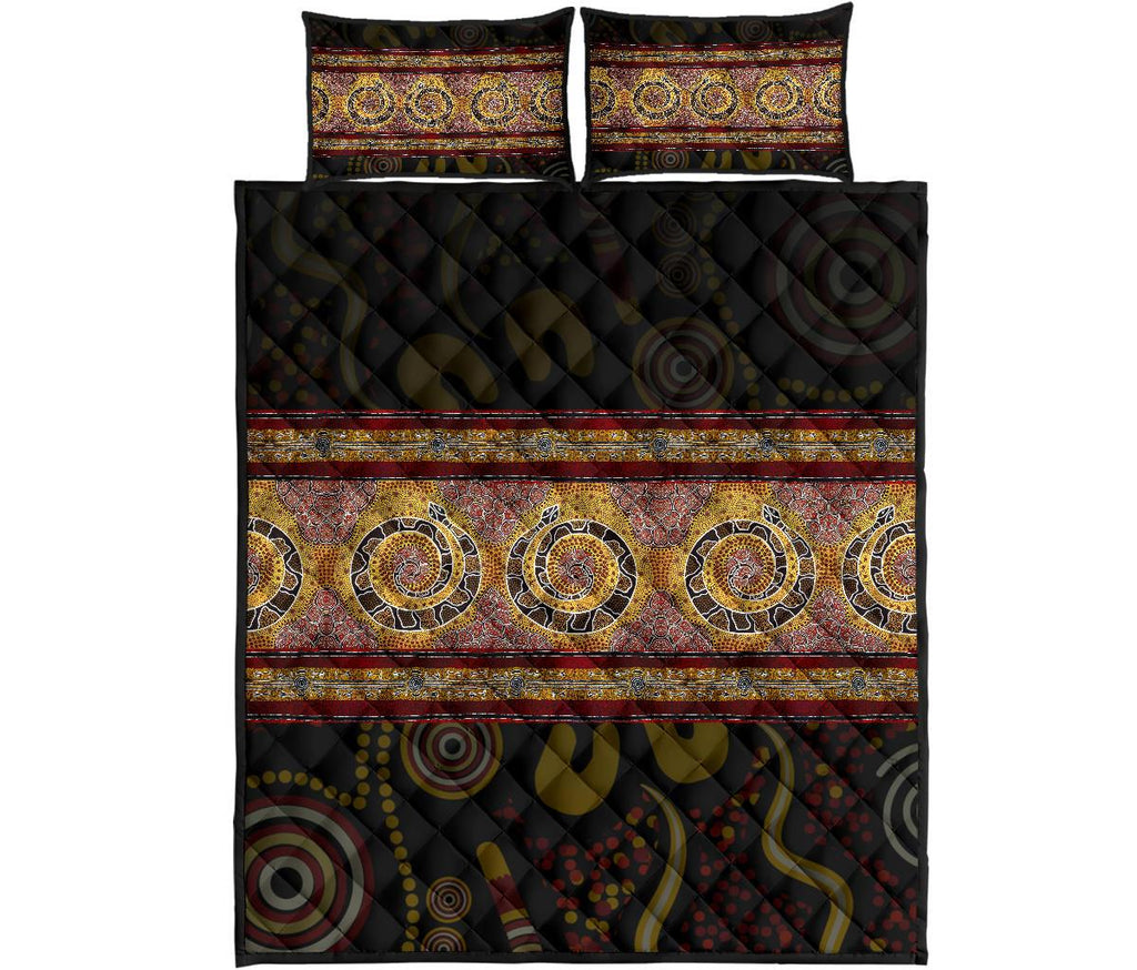 quilt-bed-set-snake-dot-panting-art