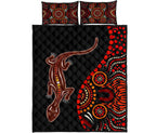 aboriginal-quilt-bed-set-aboriginal-lizard-with-dot-painting-pattern