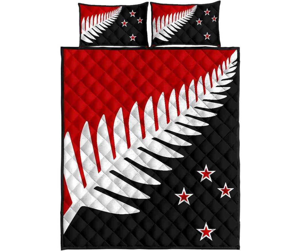 new-zealand-flag-silver-fern-black-white-and-red-quilt-bedding-sets