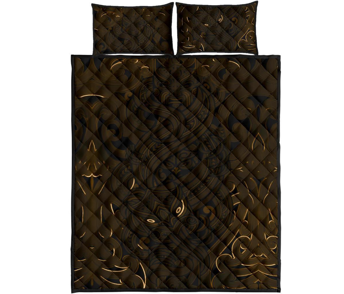 new-zealand-quilt-bed-set-maori-gods-quilt-and-pillow-cover-tumatauenga-god-of-war-gold