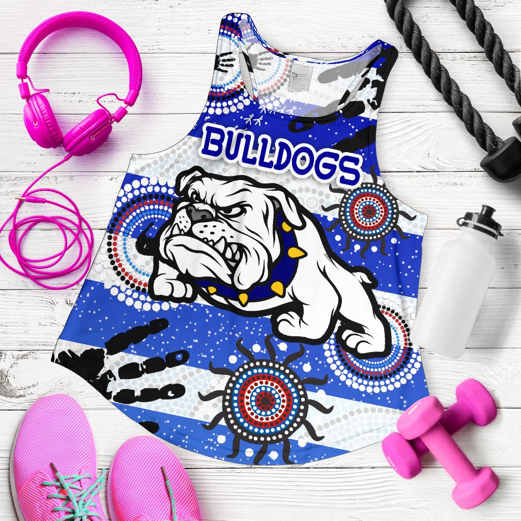 Bulldogs Women Racerback Tank Indigenous Country Style No.1 - Vibe Hoodie