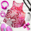 aboriginal-womens-racerback-tank-sea-turtle-with-indigenous-patterns-pink
