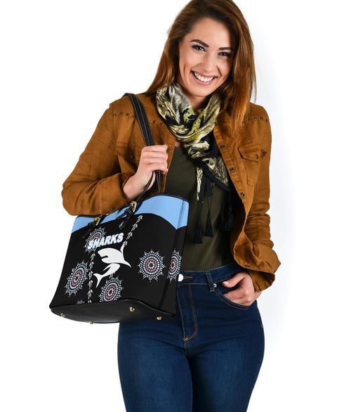 cronulla-small-leather-tote-sharks-simple-indigenous-black