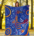aboriginal-premium-blanket-indigenous-footprint-patterns-blue-color