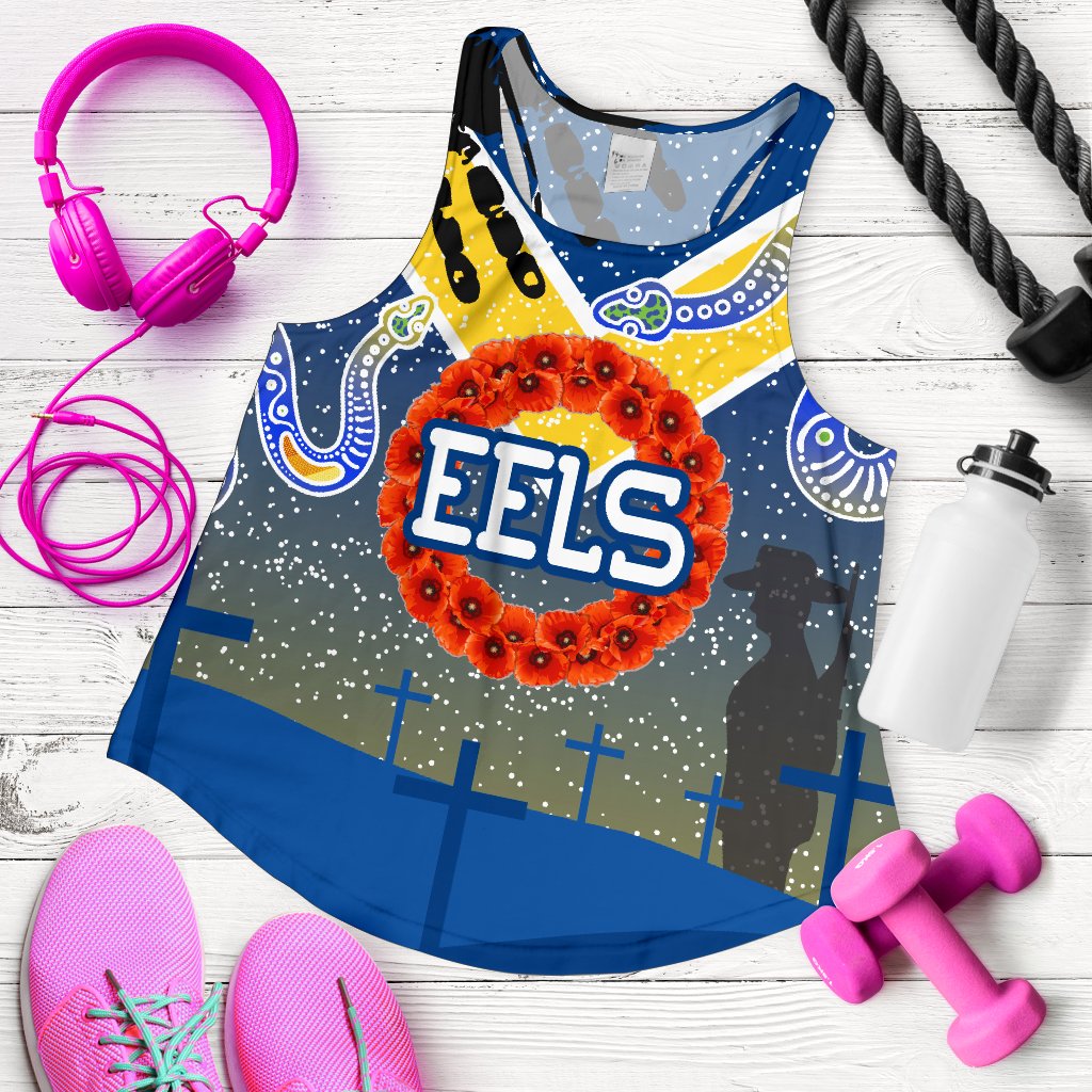 Parramatta Eels Anzac Women Racerback Tank Ethnic Style - Vibe Hoodie