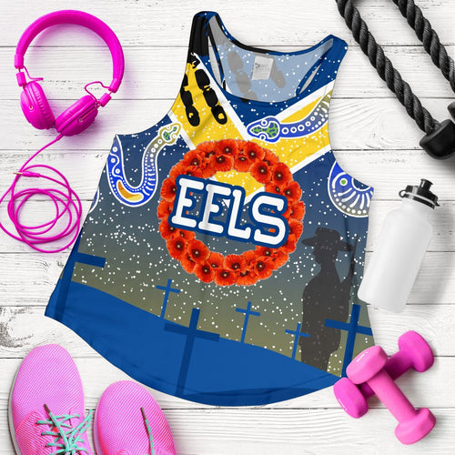 Parramatta Eels Anzac Women Racerback Tank Ethnic Style - Vibe Hoodie