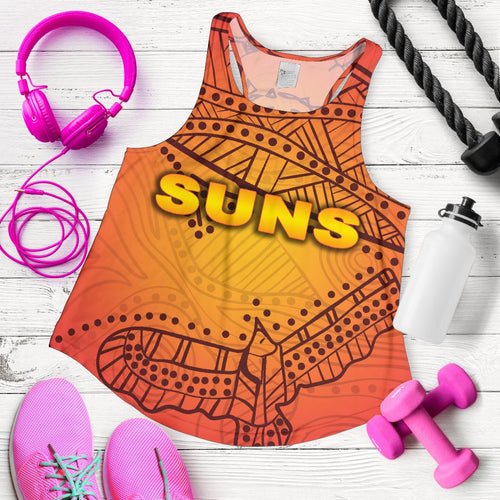 Gold Coast Women Racerback Tank Suns Simple Indigenous - Vibe Hoodie
