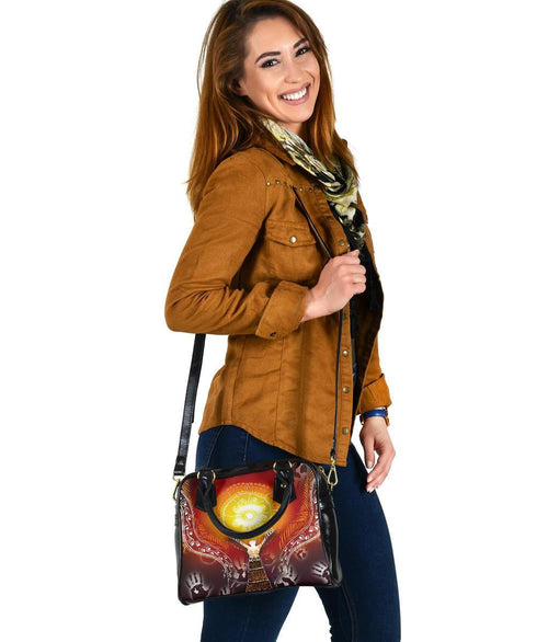 Shoulder Handbag - Australian Aboriginal NAIDOC Week - Because Of Her, We Can - Vibe Hoodie