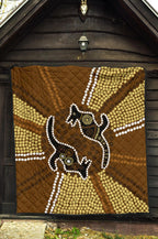 aboriginal-premium-quilt-australia-kangaroo-brown-dot-painting