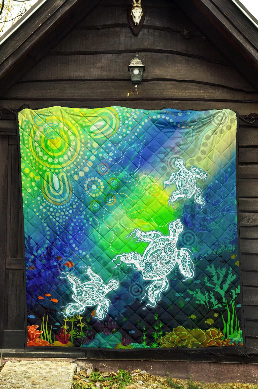 aboriginal-premmium-quilt-indigenous-turtle-ocean-dot-painting-art