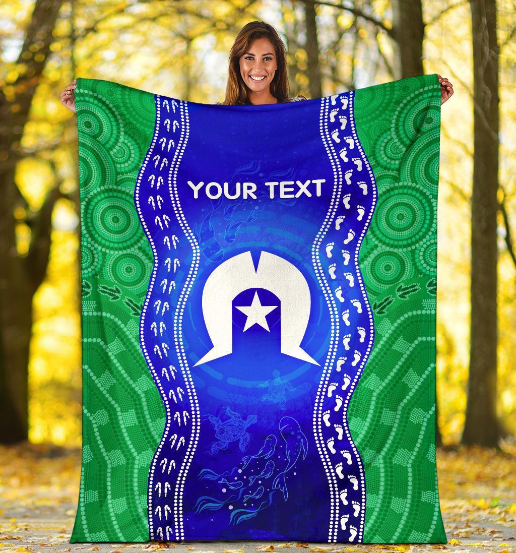 custom-torres-strait-islanders-premium-blanket-torres-symbol-with-aboriginal-patterns
