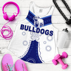 Canterbury-Bankstown Bulldogs Women's Racerback Tank Simple Indigenous - Vibe Hoodie