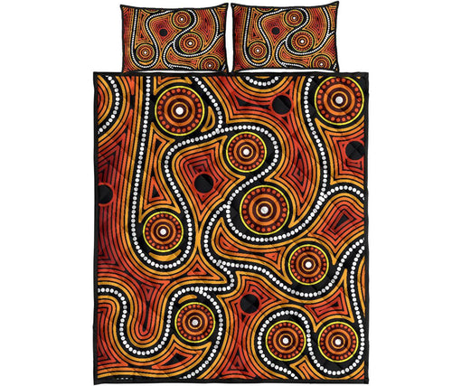 aboriginal-quilt-bed-set-indigenous-circle-dot-painting-ver01