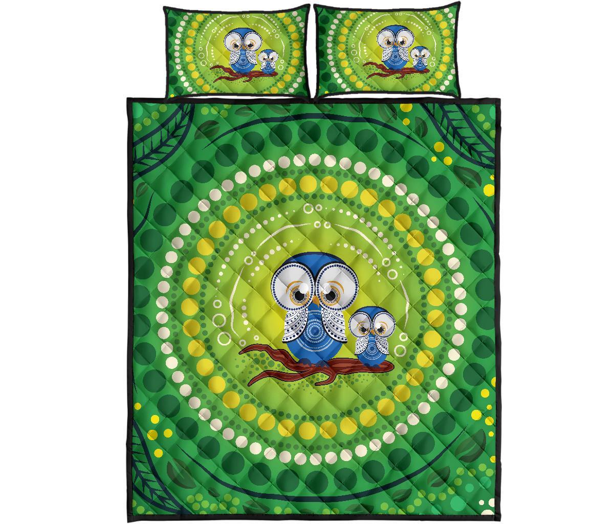 aboriginal-quilt-bed-set-indigenous-owl