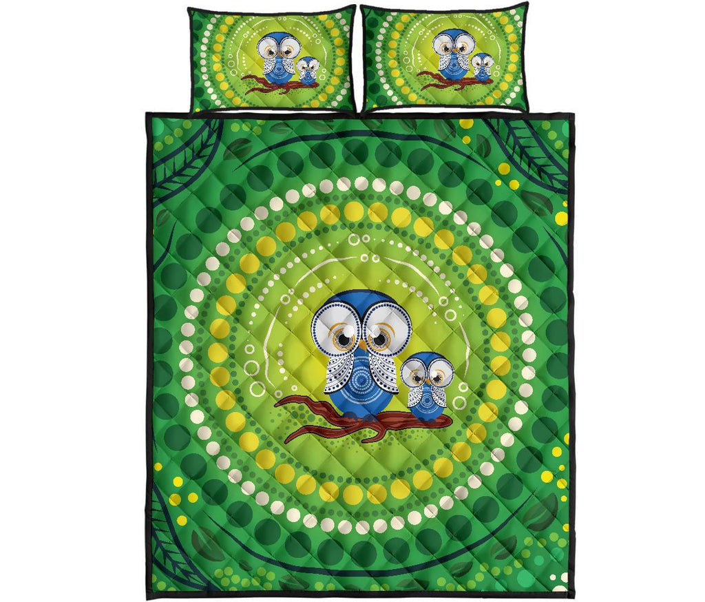 aboriginal-quilt-bed-set-indigenous-owl