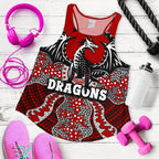 (Custom Personalised) Dragons Women's Racerback Tank St. George Aboriginal - Vibe Hoodie