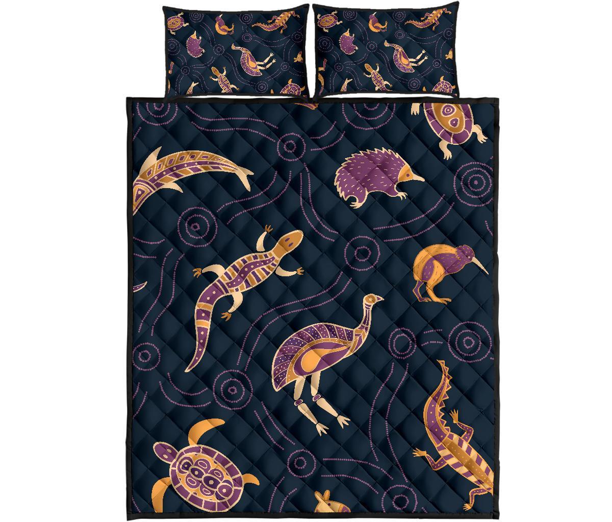 quilt-bed-set-indigenous-animals-patterns