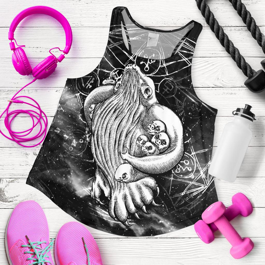 Racerback Tank - Skywhale Papa Is Coming Back Art - Women - Vibe Hoodie