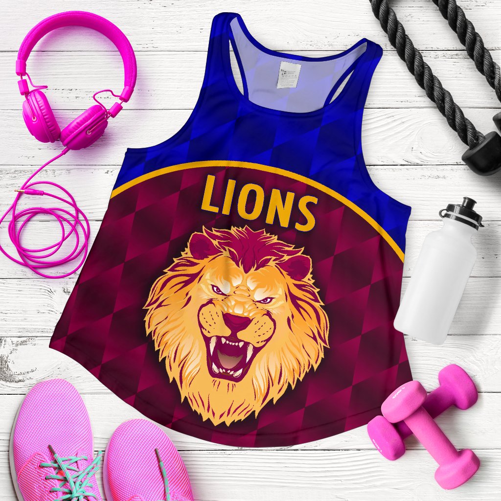 Brisbane Lions Women Racerback Tank Powerful - Vibe Hoodie