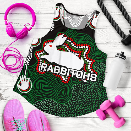 Rabbitohs Women Racerback Tank Aboriginal 2 - Vibe Hoodie