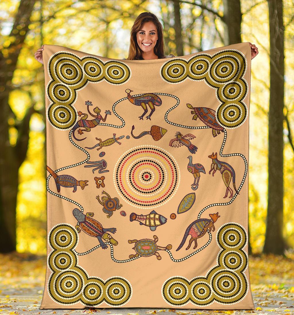 premium-blanket-aboriginal-dot-painting-blanket-australian-animals