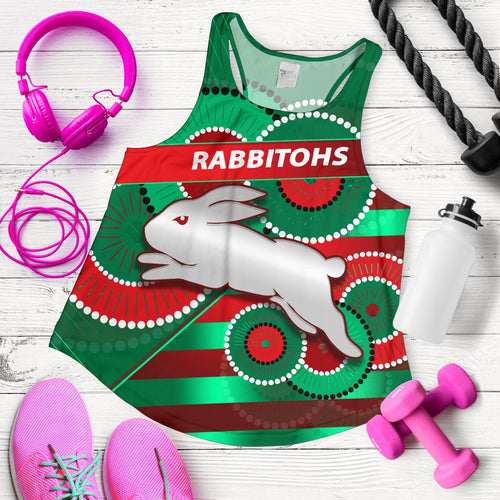 Rabbitohs Women Racerback Tank Indigenous Bravery - Vibe Hoodie