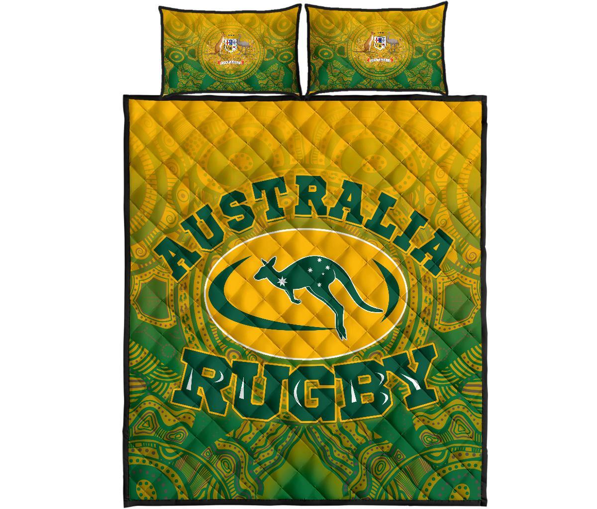 aboriginal-quilt-bed-set-australia-rugby-and-coat-of-arms-ver01