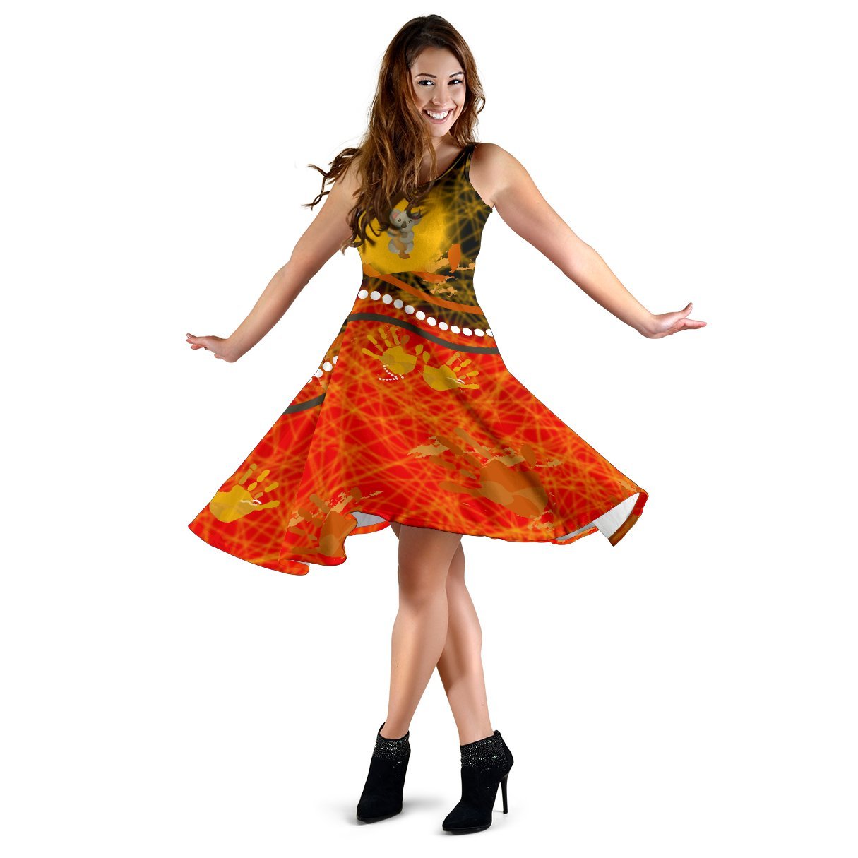 Midi Dress - The Pride Of Aboriginal - Vibe Hoodie