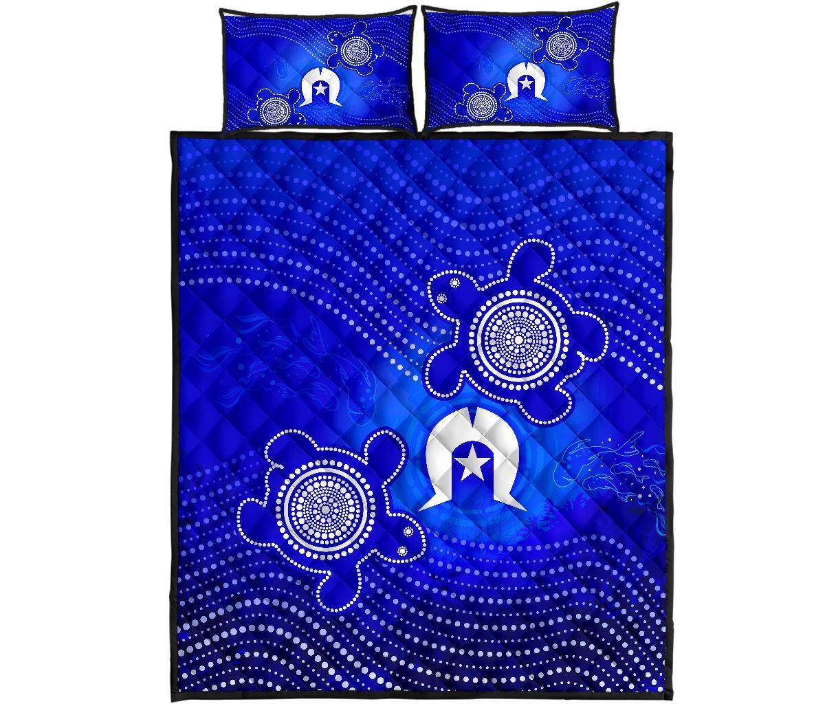 torres-strait-islanders-quilt-bed-set-torres-symbol-with-turtle